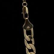 Huge 109 Gram 14Kt Gold Plate Figaro Link Necklace