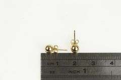 10K Yellow Gold 5.0mm Round Simple Classic Ball Stud Earrings