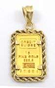 Popular 1 Gram Swiss Credit Bar Pendant