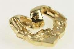 14K Yellow Gold Heart Claddagh Traditional Celtic Love Loyalty Pendant