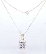 925 Sterling Silver Floral Pendant on Chain Necklace