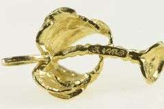 14K Yellow Gold Diamond Cut Palm Tree Tropical Motif Charm/Pendant