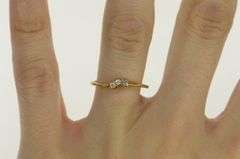 10K Yellow Gold Wavy Diamond Classic Wedding Band Ring