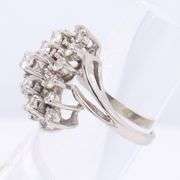 Sparkling White Gold Diamond Waterfall Ring