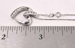 Pleasant Diamond Heart Pendant Necklace in 14K White Gold