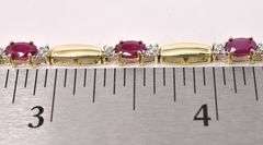 Exquisite Ruby And Diamond Bracelet in Yellow Gold