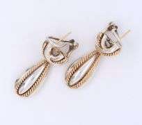 Vintage Tiffany & Co Silver and Gold Signature X Drops