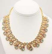 AMAZING 86+CARAT SKY BLUE TOPAZ, BLUE SAPPHIRE, & DIAMOND NECKLACE