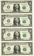 Uncut Currency Sheet 4 x $1 2003A UNC
