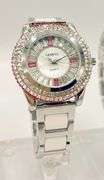 Gorgeous Ceramic and Gemstone Geneva Watch