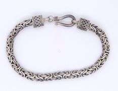 925 Sterling Silver Byzantine Bracelet