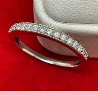 14K WHITE GOLD AND DIAMOND BAND