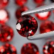 Premium 8.54ct solitaire cut cherry red Garnet set