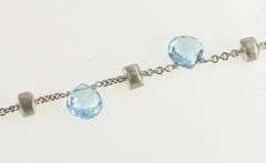 18K White Gold Marco Bicego Paradise Topaz Chain Designer Necklace