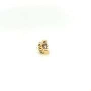 14K Yellow Gold Victorian Pearl Emerald Slide Bracelet Charm/Pendant
