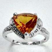 1.68 CT YELLOW MYSTIC GEMSTONE & DIAMOND 925 STERLING SILVER RING