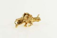 14K Yellow Gold Don Quixote Cervantes Spanish Book Story Charm/Pendant