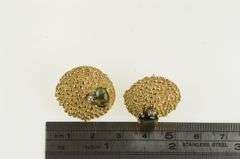 14K Yellow Gold Black Star Sapphire Diamond Round Modernist Earrings