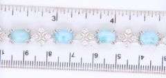 Sterling Silver Signed DK Gemstone Bracelet