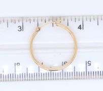 Simple Yellow Gold Hoop Earrings