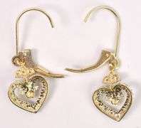 Amazing Diamond Dangle Earrings In 14K Yellow Gold