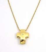Stylish 18k Cross on Necklace