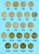 Album of 66 Jefferson Nickels 1938-1961-D w/War Nickels