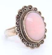 925 Sterling Silver Oval Opal Color Ring
