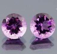 Glittering grape purple 7ct 10mm Amethyst pair