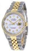 Rolex Datejust Two-Tone 16013, 36mm, Aftermarket MOP Dial, 18K & Steel