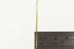 14K Yellow Gold 0.7mm Box Link Classic Vintage Square Chain Necklace