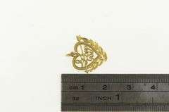 14K Yellow Gold I Love You Heart Anniversary Valentine Charm/Pendant