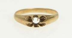 10K Yellow Gold Victorian Ornate Engagement Setting Ring