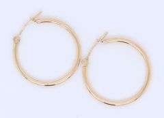 Simple Yellow Gold Hoop Earrings