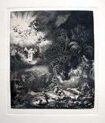 Rembrandt, The Angel Appearing To The Sheperds, Highly Collectible Etching