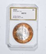 MS70 2003 American Silver Eagle - 1st Day Of Issue Insane Tone PCI