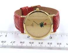 Omega De Ville Quartz Golf Club on Red Leather Strap Watch