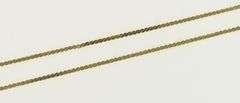 14K Yellow Gold 0.7mm Serpentine Flat Wavy Link Chain Necklace