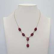 Natural 49.5 Ct Ruby Solid .925 Sterling Silver Necklace