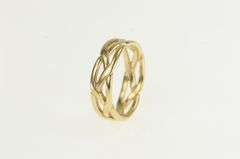 14K Yellow Gold James Avery Wavy 5.5mm Braid Plait Band Ring