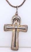 Vintage 925 Sterling Silver Cross Pendant on Chain
