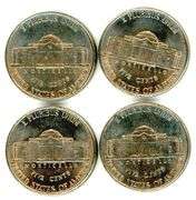 4 1938 Jefferson Nickels in Gem BU