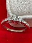 CERTIFIED 14K WHITE GOLD AND DIAMOND RING