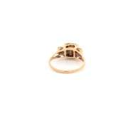 10K Yellow Gold 1940's Emerald Cut CZ Travel Engagement Ring
