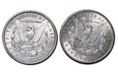 1890 & 91  Slider Morgan Silver Dollars From a Near Complete Set of Morgans