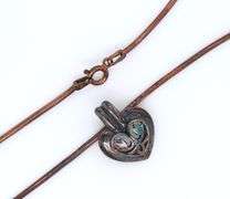 925 Sterling Silver Heart Shaped Pendant on Italian Chain Necklace