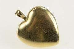 14K Yellow Gold Diamond Heart Love Picture Photo Locket Pendant