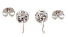 0.33ctw Diamond Cluster Stud Earrings in 14K