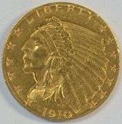 Very flashy 1910 US $2.50 Indian Gold Piece