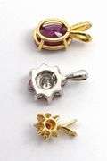 Group of 3 14k Ruby Pendants